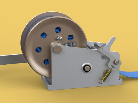 HAND LEVER CRANK WINCHES HOIST BELT WEBBING STRAP LIFT CRANE TON 3D Model