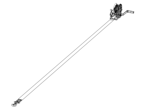 HAND LEVER CRANK WINCHES HOIST BELT WEBBING STRAP LIFT CRANE TON 3D Model