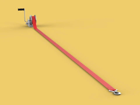 КРЮК РУЧНОЙ РЫЧАГ ДЛЯ ТЯЖЕЛЫХ УСЛОВИЙ РУЧНАЯ РУЧКА ЛЕБЕДКА СТАЛЬНОЙ РЕМЕНЬ ЛЕНТА 3D Модель