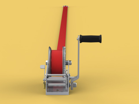 HOOK HEAVY DUTY HAND LEVER CRANK WINCH STEEL BELT WEBBING STRAP 3D Model