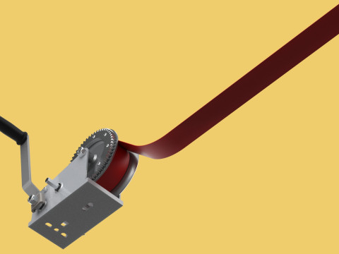 HOOK HEAVY DUTY HAND LEVER CRANK WINCH STEEL BELT WEBBING STRAP 3D Model