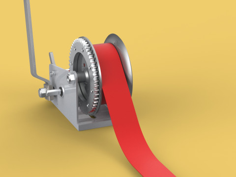 HOOK HEAVY DUTY HAND LEVER CRANK WINCH STEEL BELT WEBBING STRAP 3D Model