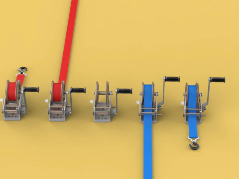 GUINCHOS MANIVELA GUINCHO GUINCHO CINTO CORREIA GANCHO GUINDASTE TON Modelo 3D