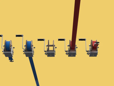 GUINCHOS MANIVELA GUINCHO GUINCHO CINTO CORREIA GANCHO GUINDASTE TON Modelo 3D