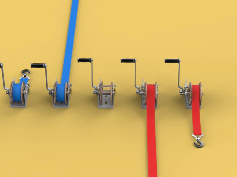 GUINCHOS MANIVELA GUINCHO GUINCHO CINTO CORREIA GANCHO GUINDASTE TON Modelo 3D