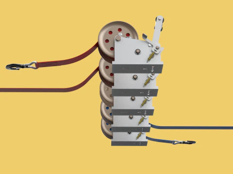 GUINCHOS MANIVELA GUINCHO GUINCHO CINTO CORREIA GANCHO GUINDASTE TON Modelo 3D