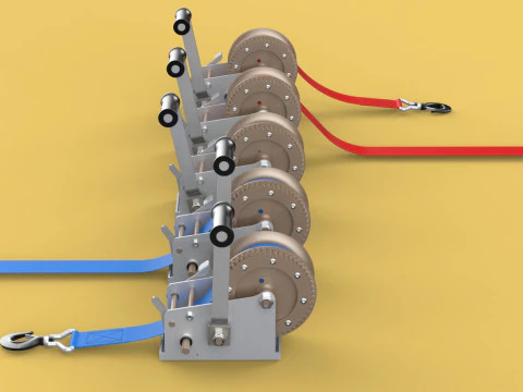 GUINCHOS MANIVELA GUINCHO GUINCHO CINTO CORREIA GANCHO GUINDASTE TON Modelo 3D