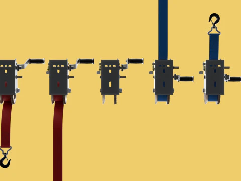 GUINCHOS MANIVELA GUINCHO GUINCHO CINTO CORREIA GANCHO GUINDASTE TON Modelo 3D