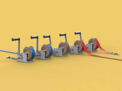 GUINCHOS MANIVELA GUINCHO GUINCHO CINTO CORREIA GANCHO GUINDASTE TON Modelo 3D