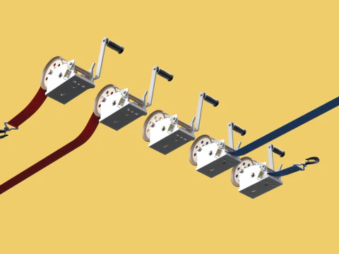 GUINCHOS MANIVELA GUINCHO GUINCHO CINTO CORREIA GANCHO GUINDASTE TON Modelo 3D