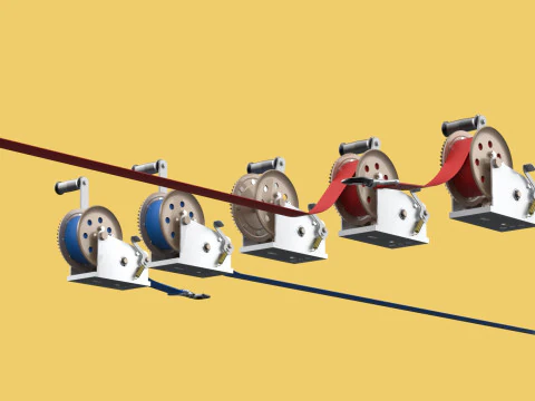 GUINCHOS MANIVELA GUINCHO GUINCHO CINTO CORREIA GANCHO GUINDASTE TON Modelo 3D