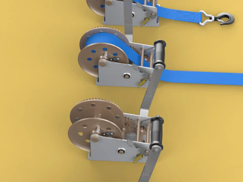 GUINCHOS MANIVELA GUINCHO GUINCHO CINTO CORREIA GANCHO GUINDASTE TON Modelo 3D