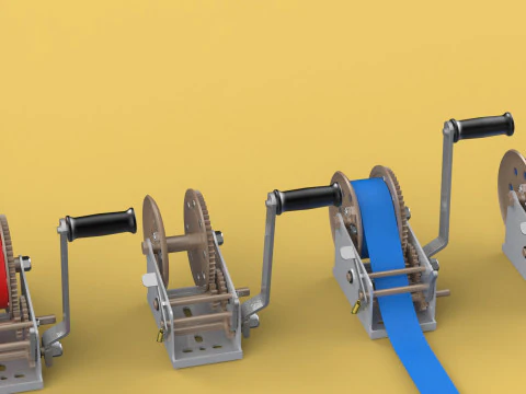 GUINCHOS MANIVELA GUINCHO GUINCHO CINTO CORREIA GANCHO GUINDASTE TON Modelo 3D