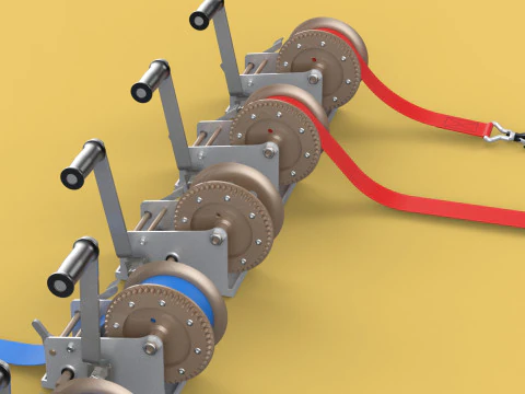 GUINCHOS MANIVELA GUINCHO GUINCHO CINTO CORREIA GANCHO GUINDASTE TON Modelo 3D