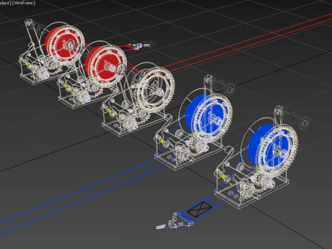 GUINCHOS MANIVELA GUINCHO GUINCHO CINTO CORREIA GANCHO GUINDASTE TON Modelo 3D