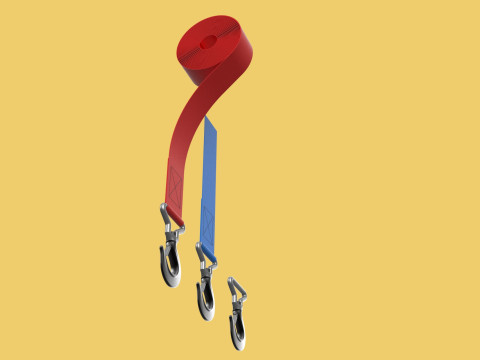 STANDARD HOOKS LIFTING CRANE STEEL HOOK HOIST BELT WEBBING STRAP 3D Модель