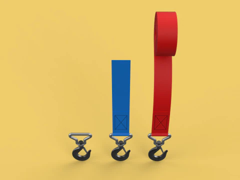 STANDARD HOOKS LIFTING CRANE STEEL HOOK HOIST BELT WEBBING STRAP 3D Model