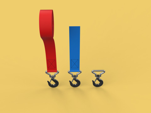 STANDARD HOOKS LIFTING CRANE STEEL HOOK HOIST BELT WEBBING STRAP 3D Модель