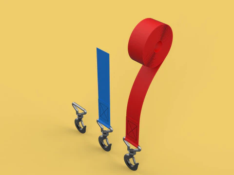 STANDARD HOOKS LIFTING CRANE STEEL HOOK HOIST BELT WEBBING STRAP 3D Model