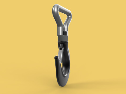 FORGED SINGLE LIFTING CRANE TON HOOK HOIST LATCH ALLOY STEEL Modelo 3D