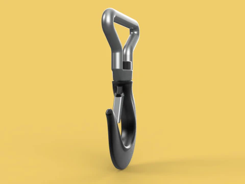 FORGED SINGLE LIFTING CRANE TON HOOK HOIST LATCH ALLOY STEEL 3D Model