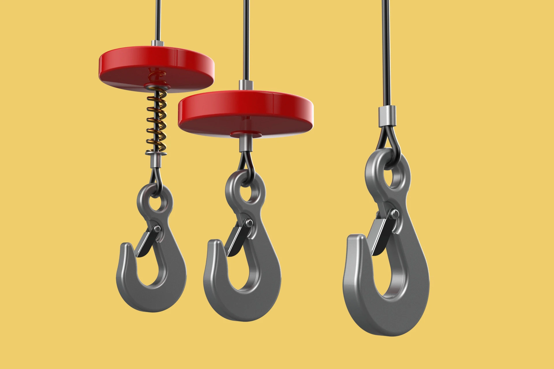 STANDARD LIFTING CRANE STEEL HOOK HOIST WIRE ROPE SLING CABLE 3D Model .c4d .max .obj .3ds .fbx .stl .blend 