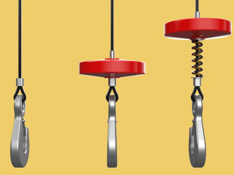 STANDARD LIFTING CRANE STEEL HOOK HOIST WIRE ROPE SLING CABLE 3D Model