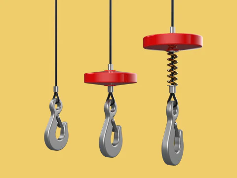STANDARD LIFTING CRANE STEEL HOOK HOIST WIRE ROPE SLING CABLE 3D Model