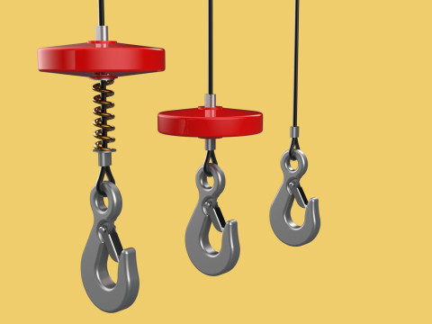 STANDARD LIFTING CRANE STEEL HOOK HOIST WIRE ROPE SLING CABLE 3D मॉडल