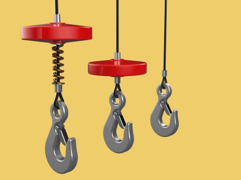 STANDARD LIFTING CRANE STEEL HOOK HOIST WIRE ROPE SLING CABLE 3D Model