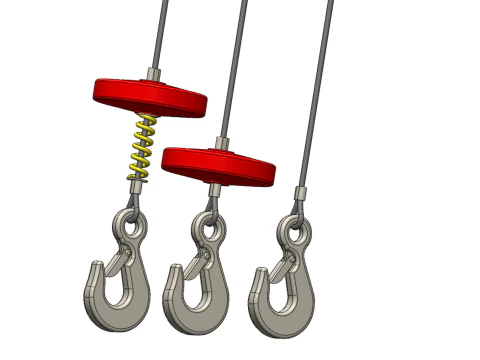 STANDARD LIFTING CRANE STEEL HOOK HOIST WIRE ROPE SLING CABLE 3D Model