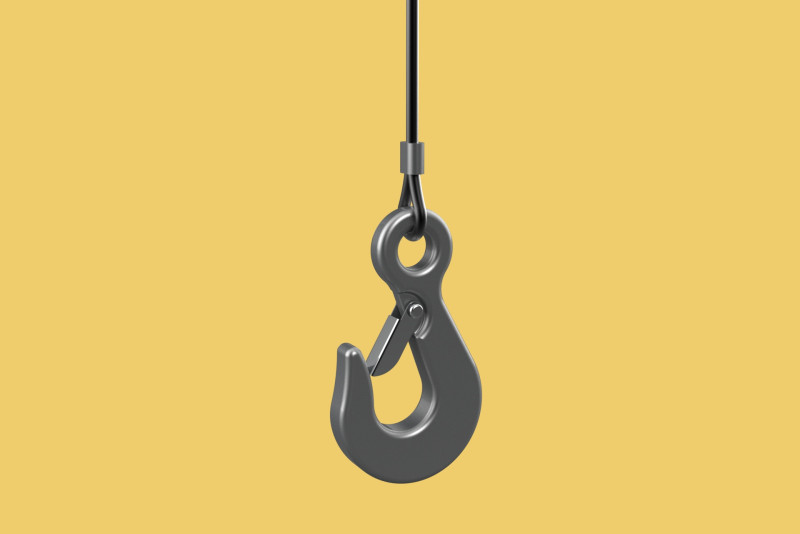 EYE HOOK SINGLE LIFTING CRANE HOOKS HOIST LATCH ALLOY STEEL ROPE 3D Model .c4d .max .obj .3ds .fbx .stl .blend