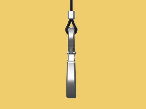 EYE HOOK SINGLE LIFTING CRANE HOOKS HOIST LATCH ALLOY STEEL ROPE 3D Model