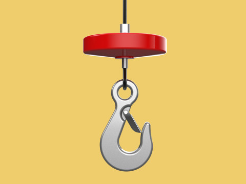 LIFTING CRANE EYE HOOK ELECTRIC HOIST WIRE ROPE SLING CABLE TON 3D 모델