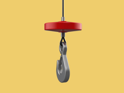 LIFTING CRANE EYE HOOK ELECTRIC HOIST WIRE ROPE SLING CABLE TON 3D 모델