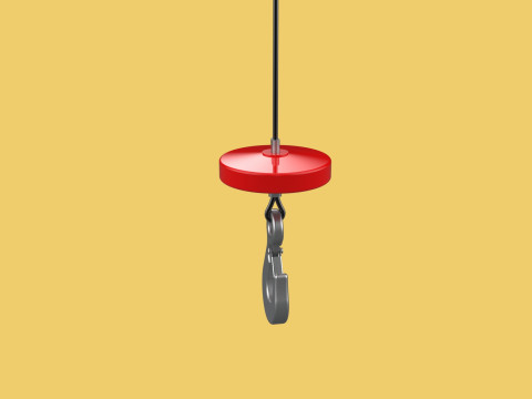 LIFTING CRANE EYE HOOK ELECTRIC HOIST WIRE ROPE SLING CABLE TON 3D 모델