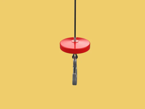 LIFTING CRANE EYE HOOK ELECTRIC HOIST WIRE ROPE SLING CABLE TON 3D Model
