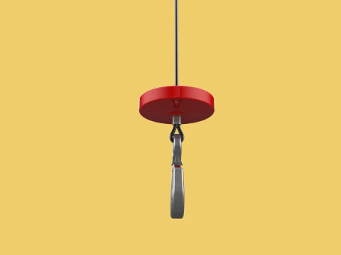 LIFTING CRANE EYE HOOK ELECTRIC HOIST WIRE ROPE SLING CABLE TON 3D Model