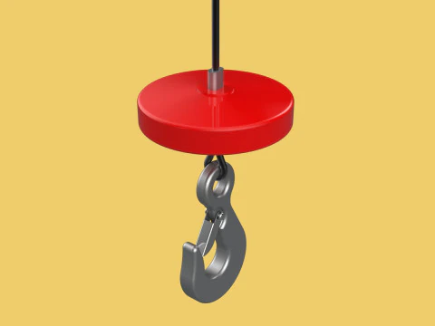 LIFTING CRANE EYE HOOK ELECTRIC HOIST WIRE ROPE SLING CABLE TON 3D Model