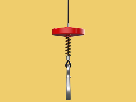 BUFFER SPRING LIFTING CRANE EYE HOOK ELECTRIC HOIST WIRE ROPE 3D Model