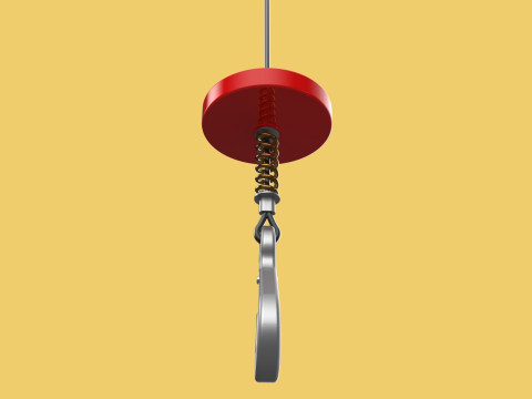 BUFFER SPRING LIFTING CRANE EYE HOOK ELECTRIC HOIST WIRE ROPE 3D Model