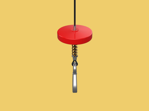 BUFFER SPRING LIFTING CRANE EYE HOOK ELECTRIC HOIST WIRE ROPE 3D Model