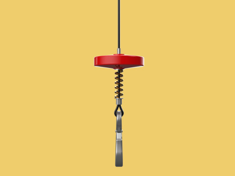 BUFFER SPRING LIFTING CRANE EYE HOOK ELECTRIC HOIST WIRE ROPE 3D Model