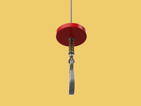 BUFFER SPRING LIFTING CRANE EYE HOOK ELECTRIC HOIST WIRE ROPE 3D Model