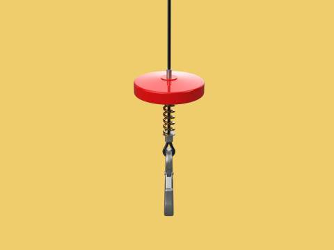 BUFFER SPRING LIFTING CRANE EYE HOOK ELECTRIC HOIST WIRE ROPE 3D Model