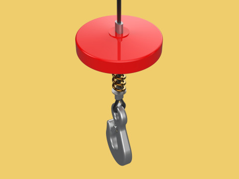 BUFFER SPRING LIFTING CRANE EYE HOOK ELECTRIC HOIST WIRE ROPE 3D Model