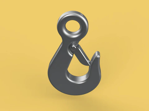 GANCHO DE OLHO FORJADO GUINDASTE DE ELEVA&Ccedil;&Atilde;O &Uacute;NICO TON HOOKS TRAVA DE GUINCHO DE TALHA Modelo 3D