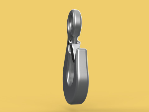 EYE HOOK FORGED SINGLE LIFTING CRANE TON HOOKS HOIST WINCH LATCH Modelo 3D