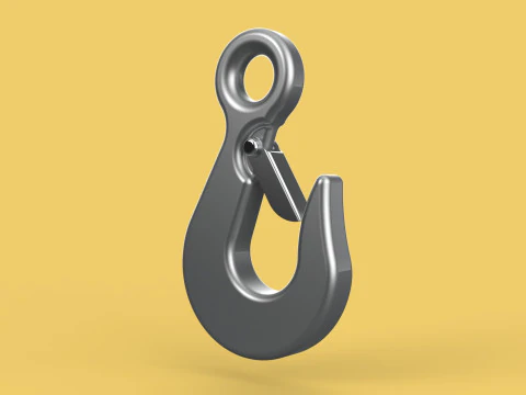 GANCHO DE OLHO FORJADO GUINDASTE DE ELEVA&Ccedil;&Atilde;O &Uacute;NICO TON HOOKS TRAVA DE GUINCHO DE TALHA Modelo 3D