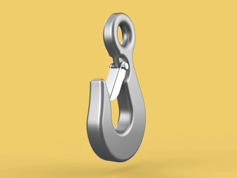 GANCHO DE OLHO FORJADO GUINDASTE DE ELEVA&Ccedil;&Atilde;O &Uacute;NICO TON HOOKS TRAVA DE GUINCHO DE TALHA Modelo 3D